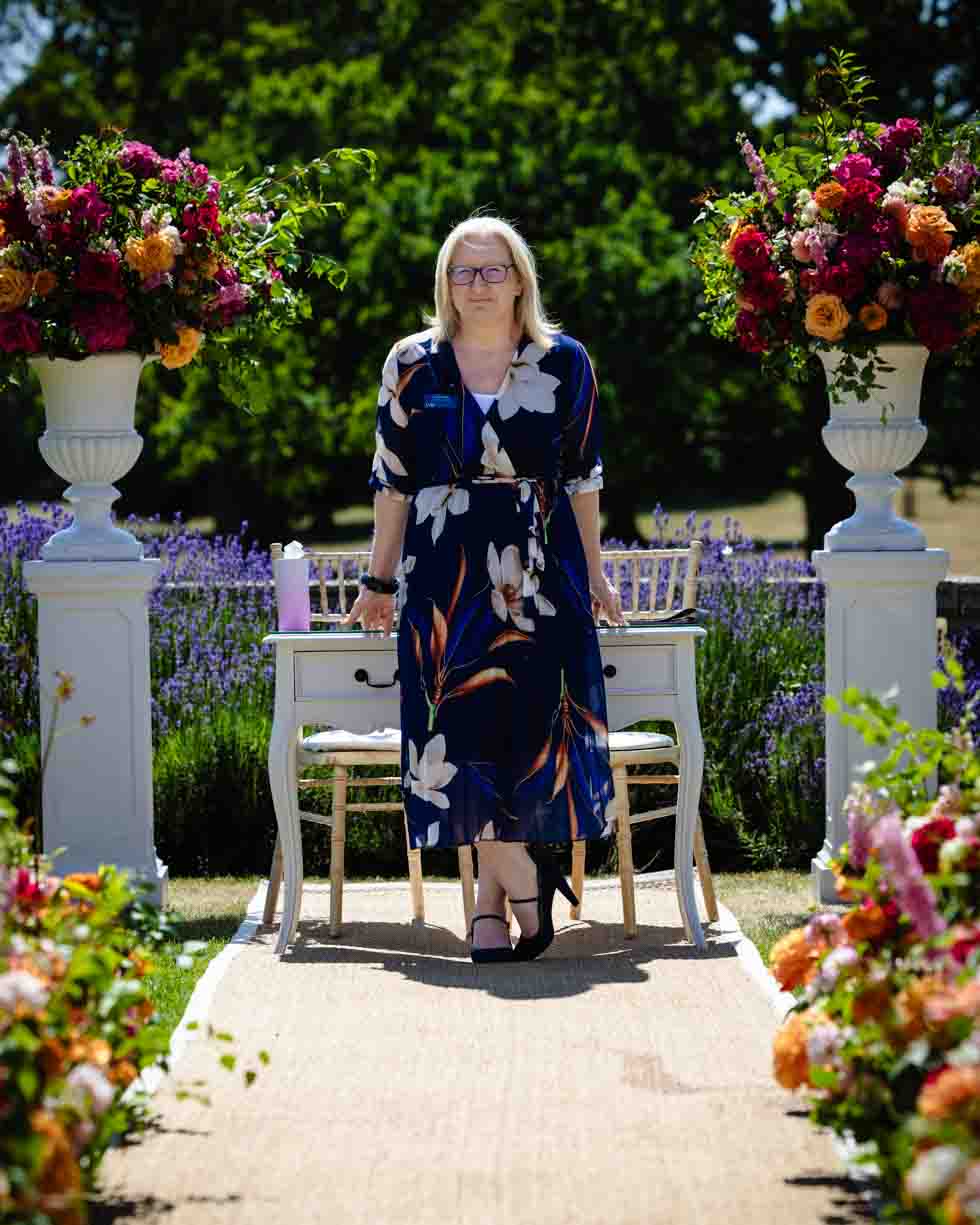 Deb Reed Celebrant Essex Colchester at Prested Hall.